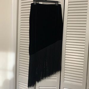 Black Velvet asymmetrical skirt Size M